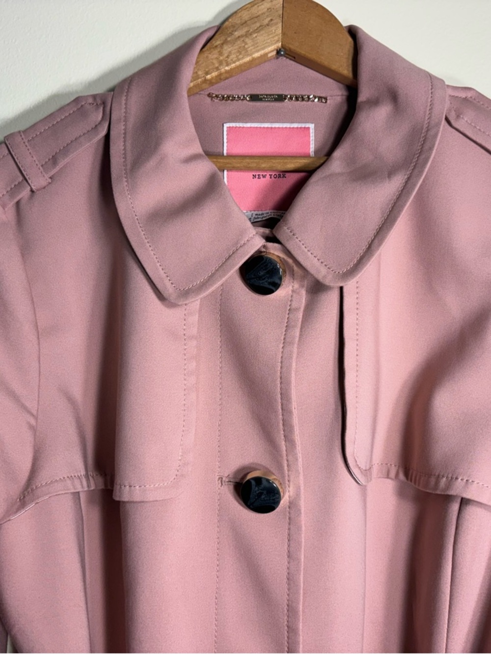 kate spade Dusty Rose Trench Coat with Belt - Picture 3 of 5